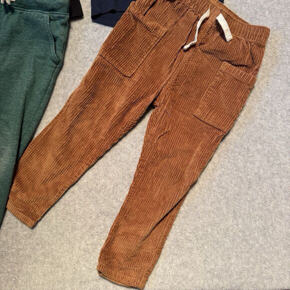 Hanna Andersson Hooded Zip Up Sweater Boy 4T Space Planets Hoodie Corduroy Pants - Picture 2 of 9